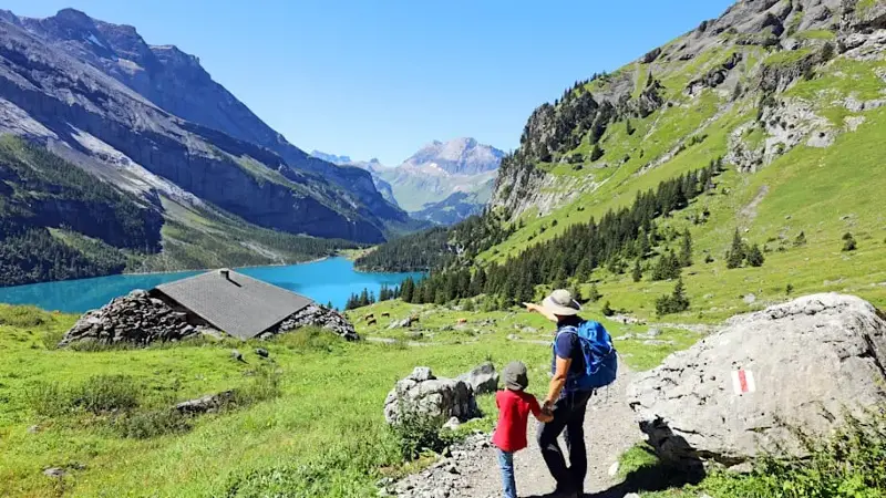 Family Hiking in the Swiss Mountains