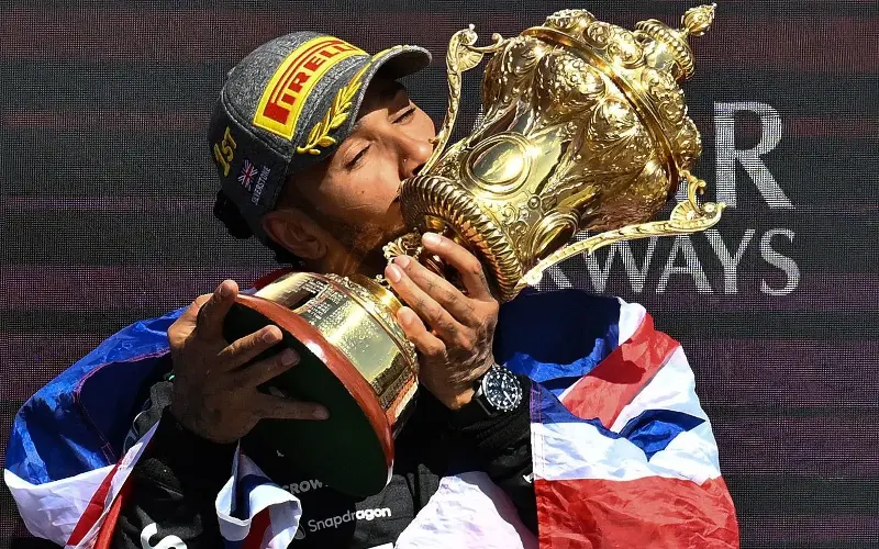 Hamilton’s victory at his home grand prix in 2024 was his first finish at the top of the podium since 2021 - PETER POWELL/EPA-EFE/Shutterstock