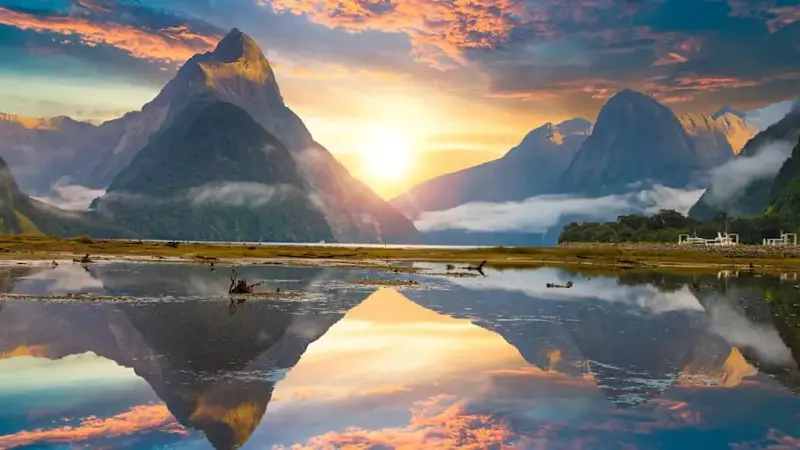 The Milford Sound fiord. Fiordland national park, New Zealand