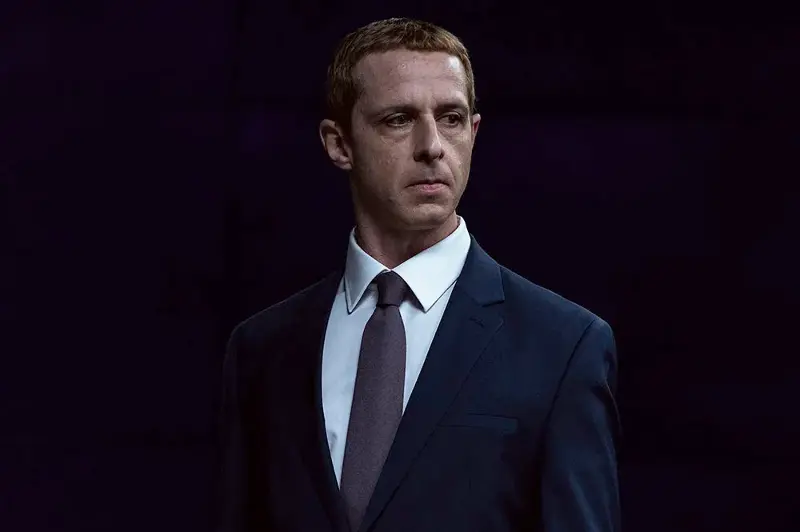 Jeremy Strong says he does not feel the need to apologise if his method acting ‘changes the molecules in the room in a way that makes something uncomfortable’ (Sony/Columbia Pictures)