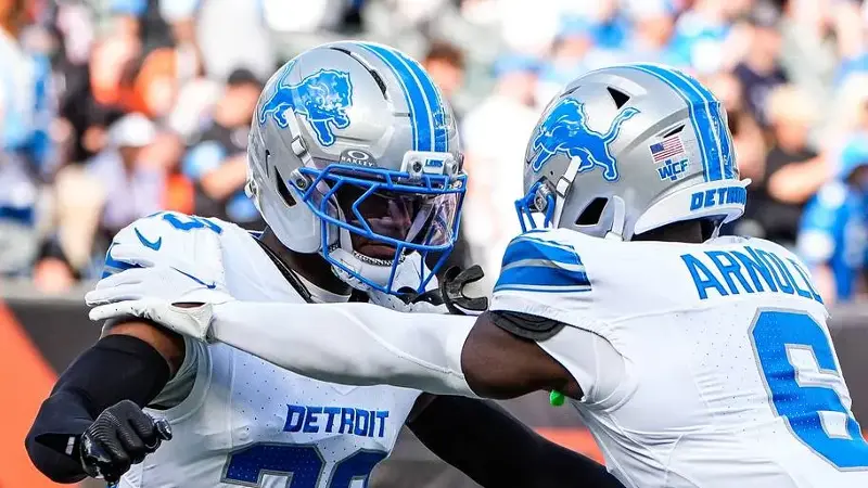 Detroit Lions cornerback Rock Ya-Sin, cornerback Terrion Arnold