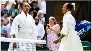 Naomi Osaka's white traditional kimono-inspired gown brings Japanese elegance to Wimbledon 2026: Pics