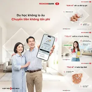 Reduce the burden of transferring money for studying abroad with special offers from Techcombank.