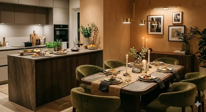 Create a cosy, ambient vibe in your dining area. 