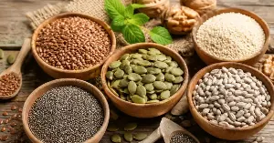 5 common types of nuts that help protect cardiovascular health.
