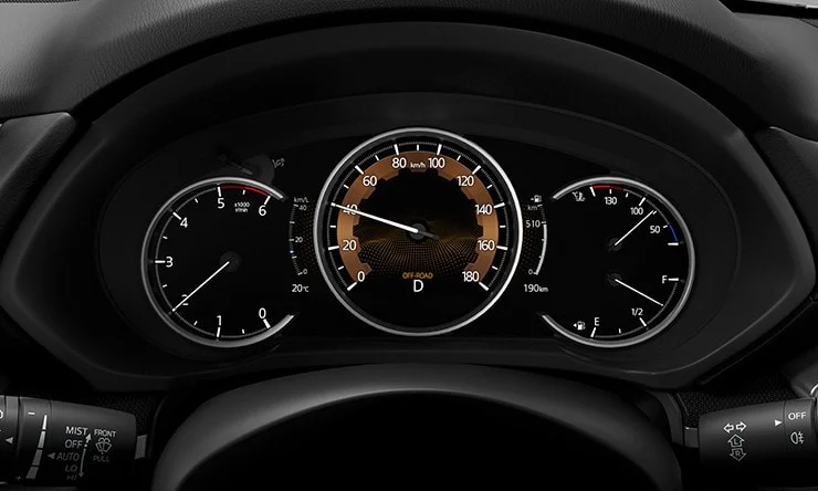 The Mazda CX-8's interior features premium Nappa leather upholstery.