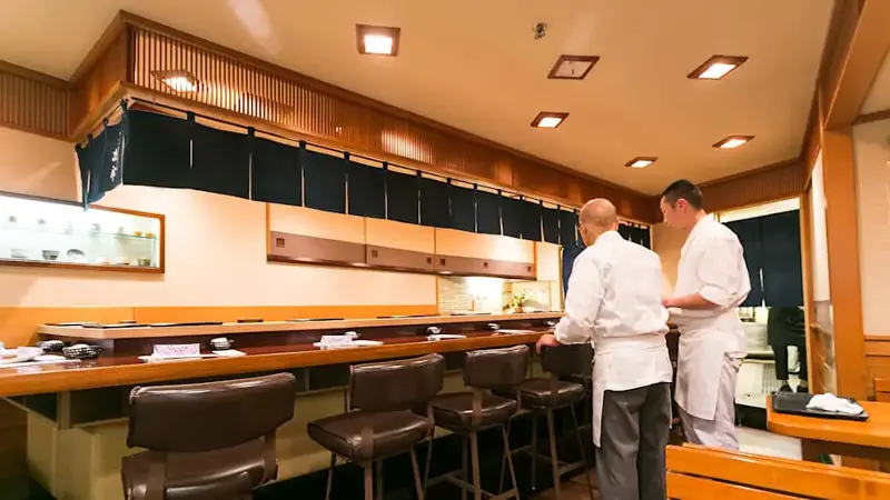 The inside of Sukiyabashi Jiro, Tokyo