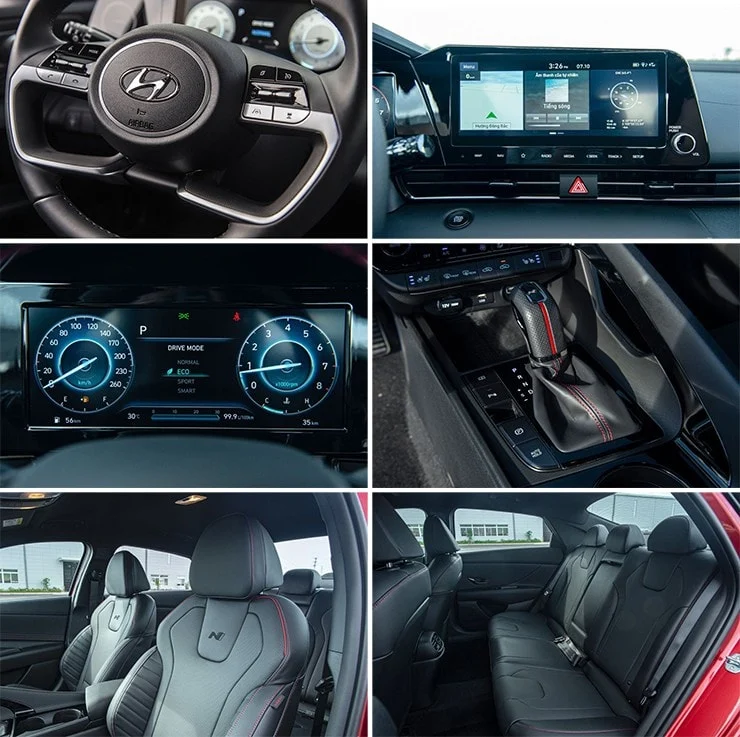 The rear seats in the Hyundai Elantra are spacious.