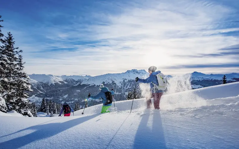 Klosters, in Switzerland, features a network of intermediate slopes