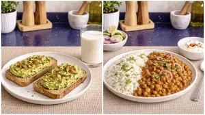 Fitness trainer shares healthy vegetarian meal plan with 100 g protein, less than 1,600 calories: Chole-rice, noodles