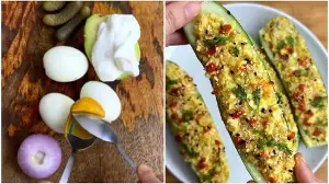 Try this delicious high-protein, low-carb cucumber and egg boat recipe that packs 40g protein for 500 calories