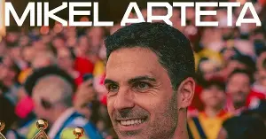 Coach Arteta is being celebrated after his remarkable achievement with Arsenal.