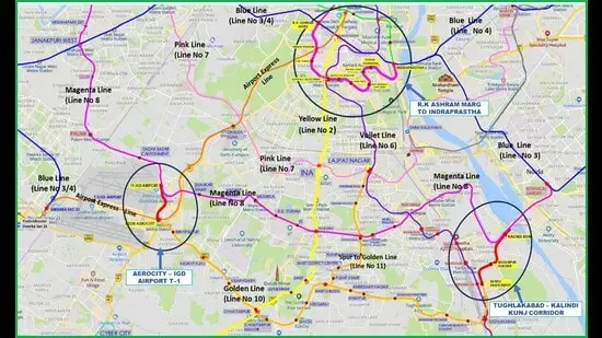 The expansion plan: Delhi Metro currently caters to an average of 6.5 million passenger journeys daily. (PIB)
