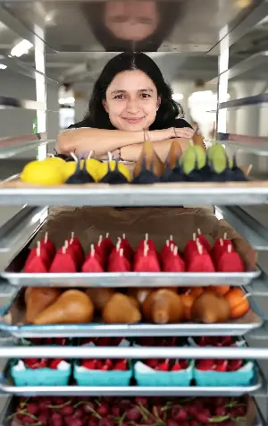 Wait, it's a candle? Her beeswax fruit and veggie ones look so real, you'll want to take a bite