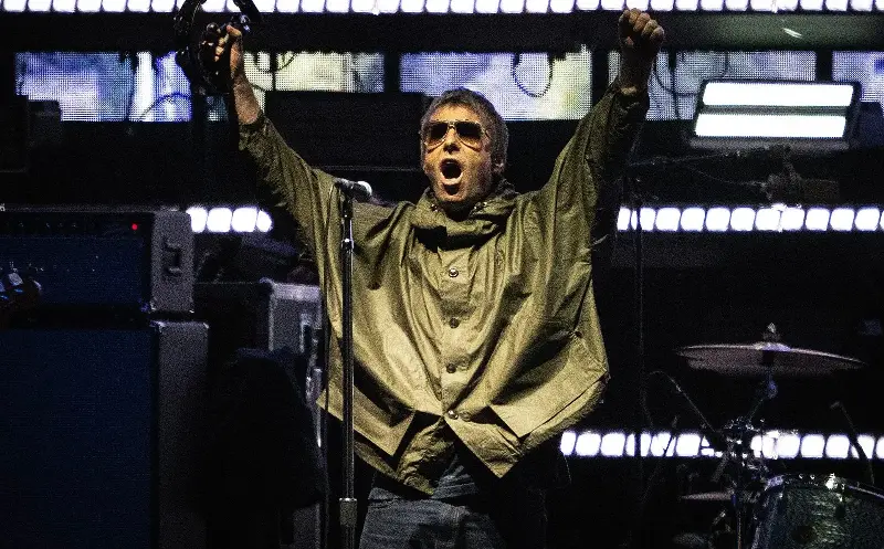 Liam Gallagher on stage in Mexico City last year, playing to a capacity crowd of 65,000 - Carl de Souza/AFP