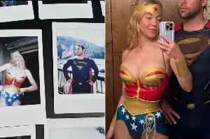 Sydney Sweeney rocks flirty Wonder Woman costume at summer camp with Scooter Braun