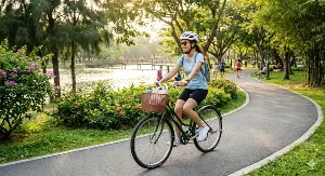 Cycling every day: A simple habit that helps keep your heart healthy and blood sugar stable.