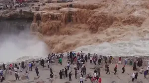 Waterfalls in China that are "half clear, half murky".
