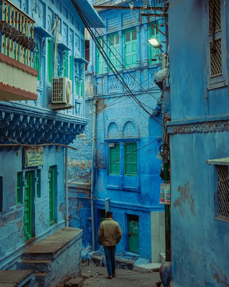 Over time, the blue hue spread throughout the city, becoming an integral part of its architecture.