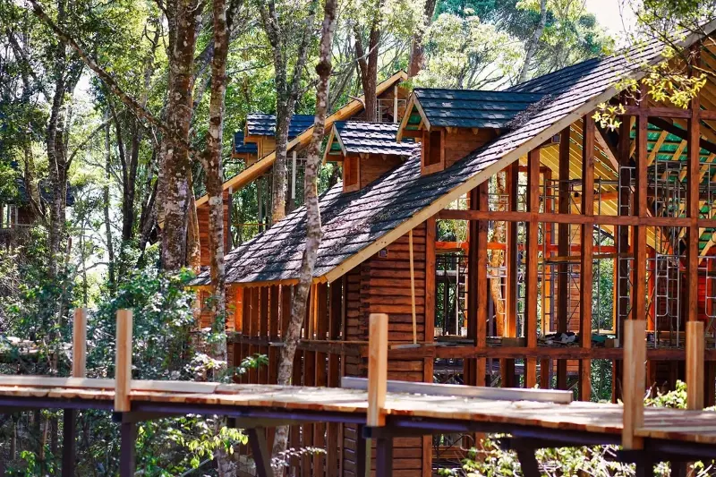 The treehouse complex in Mang Den has been nominated for the World's Best Tourist Village - Photo 6.