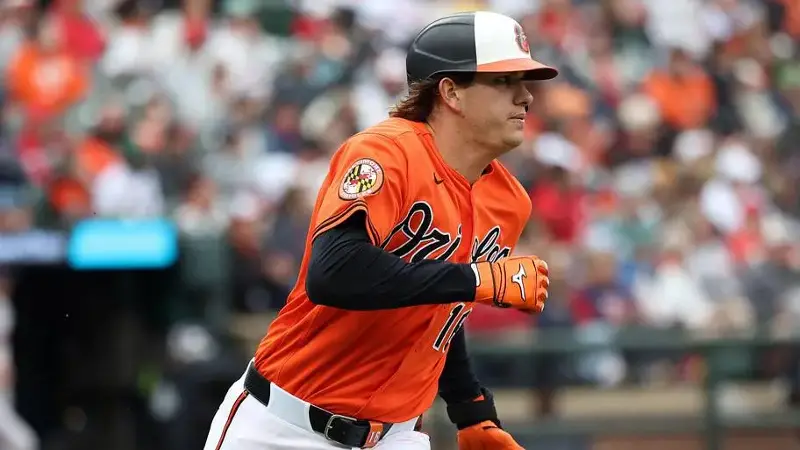 Baltimore Orioles first baseman Coby Mayo