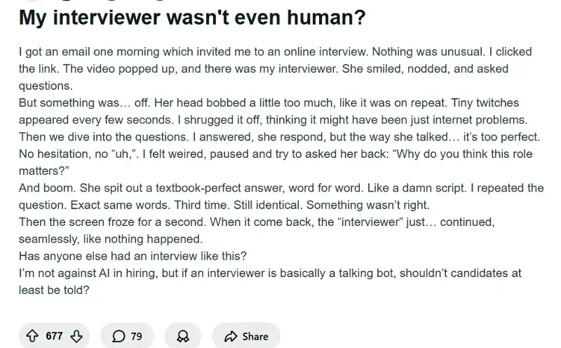 Screengrab of the Reddit post.