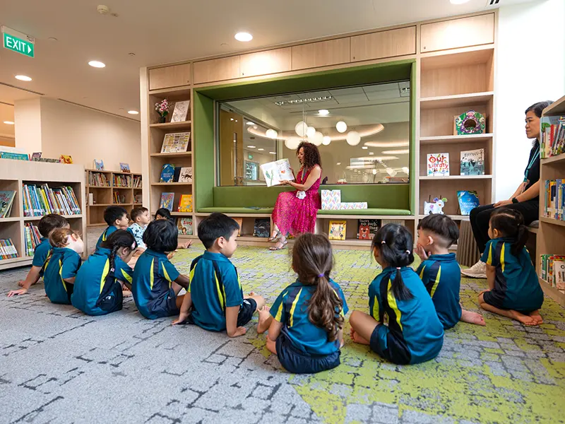 cosy learning environment for infant care & early years class reading sessions - Australian International School