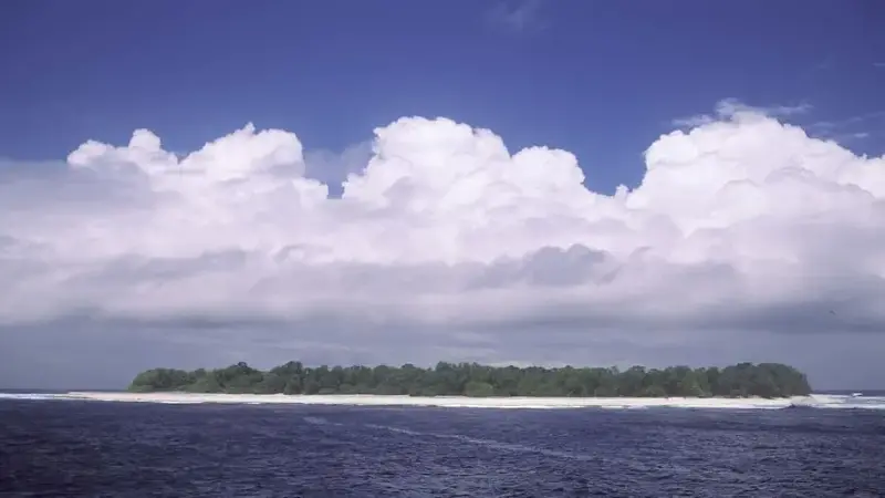 Vostok Island seen from the side