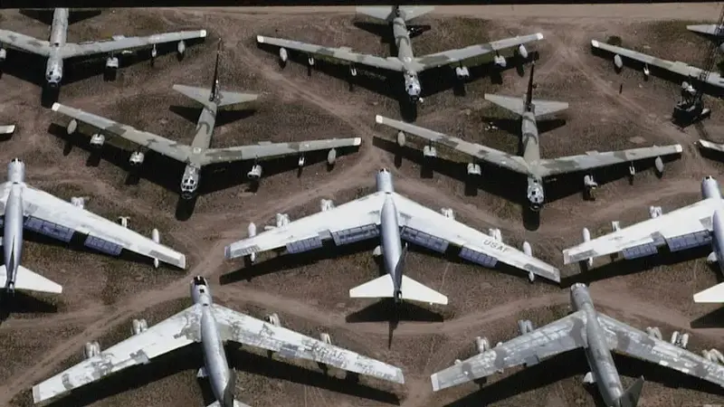 Aircraft boneyard in Arizona