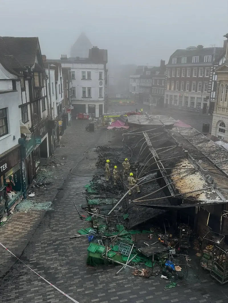 The aftermath of the blaze (Toni & Guy Kingston)