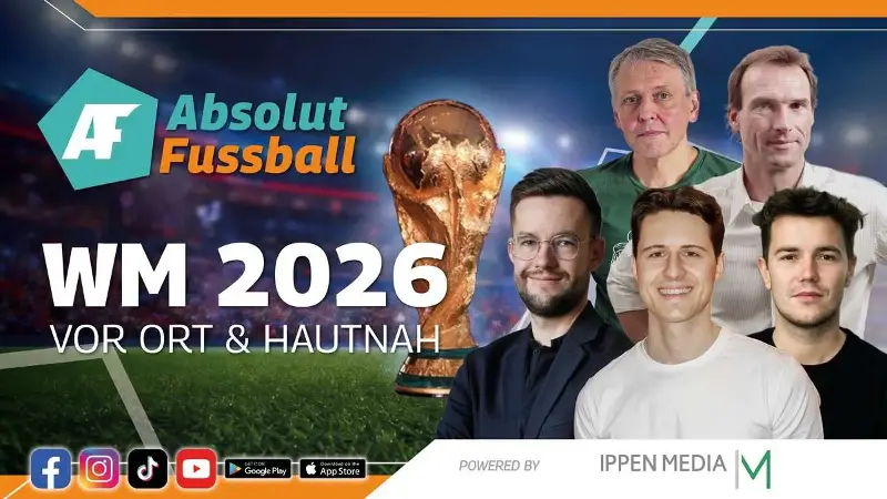 Absolut hautnah. Absolut fundiert: Absolut Fussball berichtet für euch von der WM 2026. Unsere Reporter sind in Amerika vor Ort und versorgen euch mit News, Videos und exklusiven Einblicken.