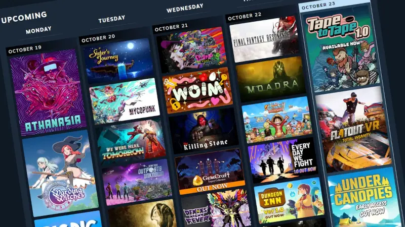 Steam's Personal Calendar view