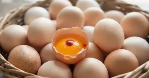 Is it safe to eat egg yolks that have blood spots?