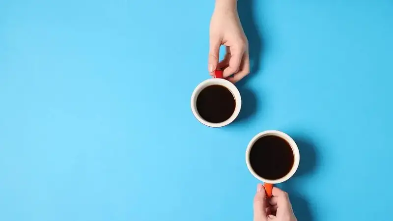 Simple cups of black coffee