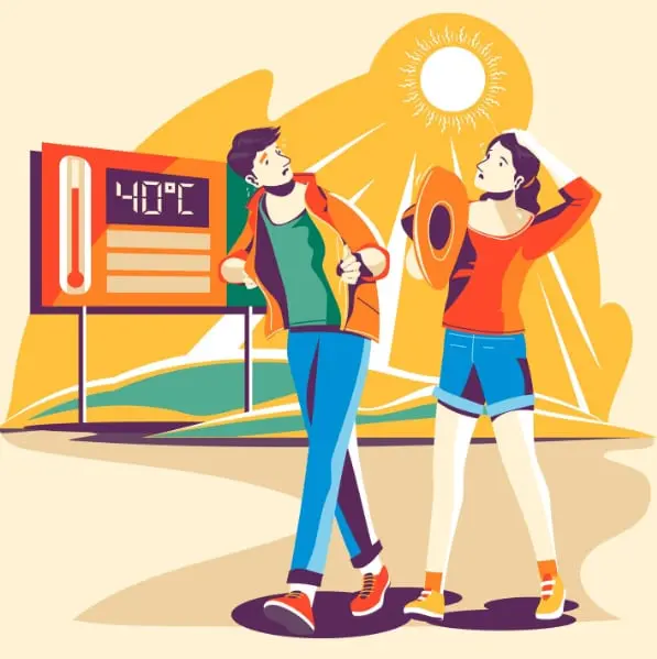 If heatstroke is suspected, call emergency medical services immediately and move the person to a cool, shaded, or air-conditioned area. (Freepik)