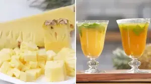 Chef Kunal Kapur demonstrates easy way to peel and cut pineapples, shares refreshing ananas panna recipe