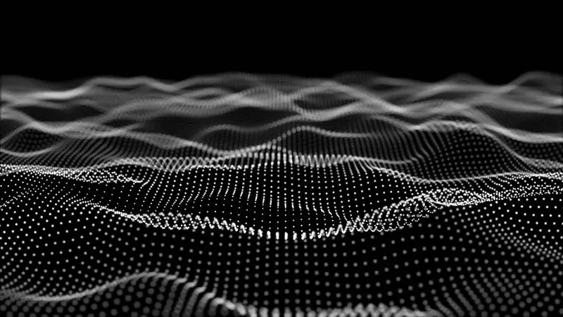 Sound waves against black background