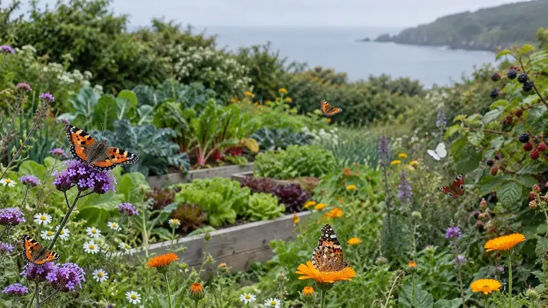 A patch of vegetables that also works as wildlife habitat.