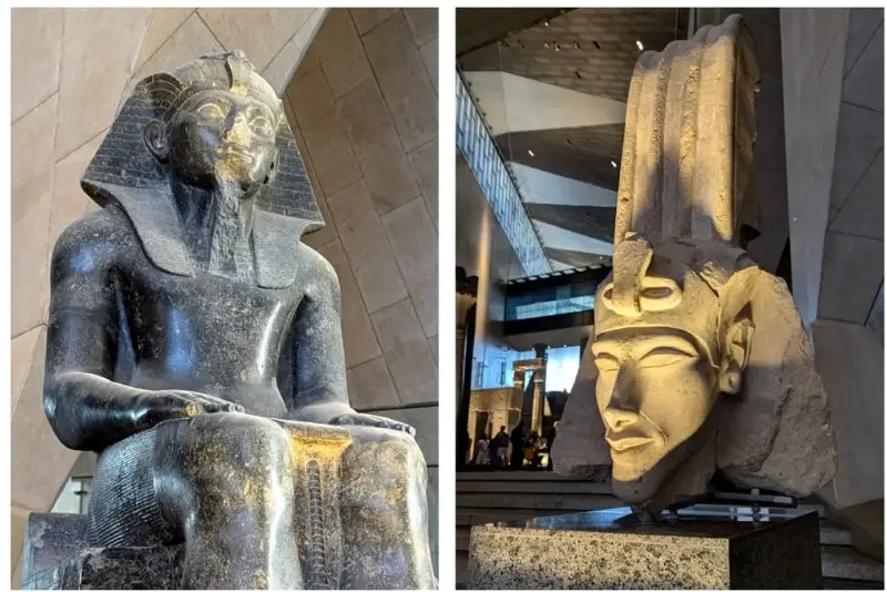King Thutmose III (left) and Akhenaten (right).