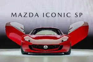Mazda's new sports car uses butterfly doors, not a rotary engine.