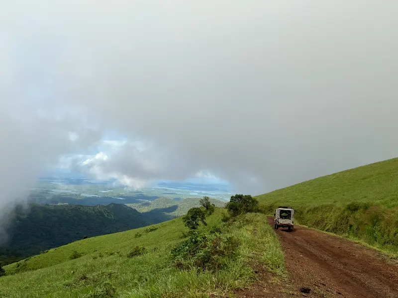 Kodachadri in Karnataka offers misty hills, lush forests, and panoramic views of the Western Ghats.