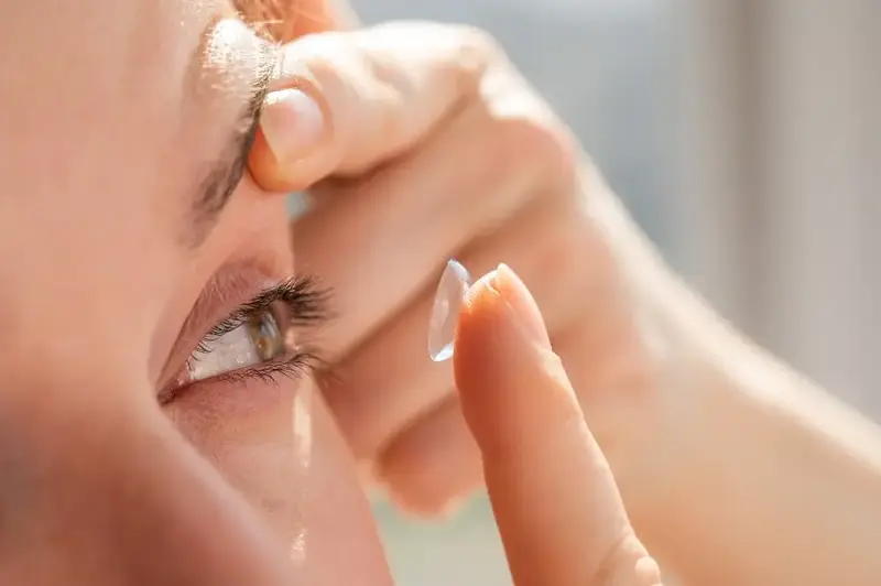 If you use contact lenses, exercise greater caution during this season.