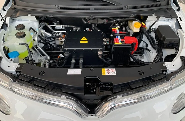 VinFast Nerio Green's under-seat battery system.