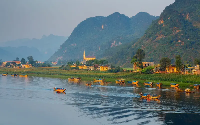 Sunrise in the Phong Nha Ke Bang National Park, home to magnificent rivers, mountains and caves - Mihtiander