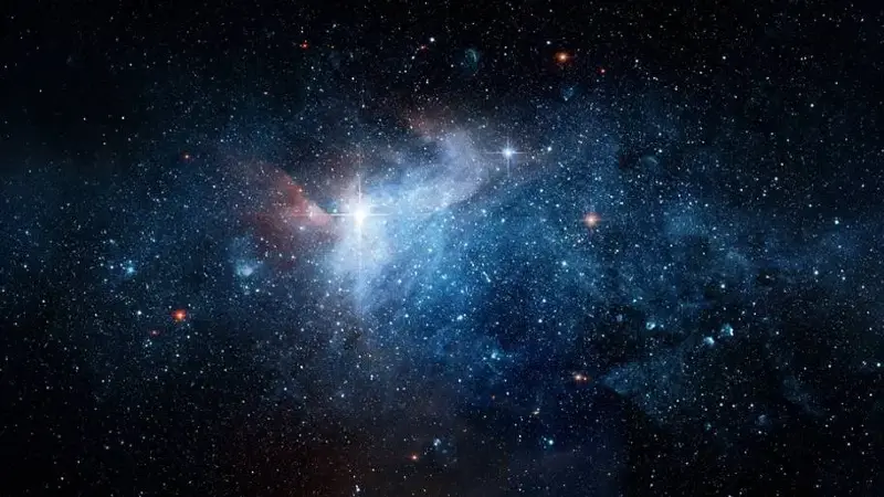 Stars in space against black