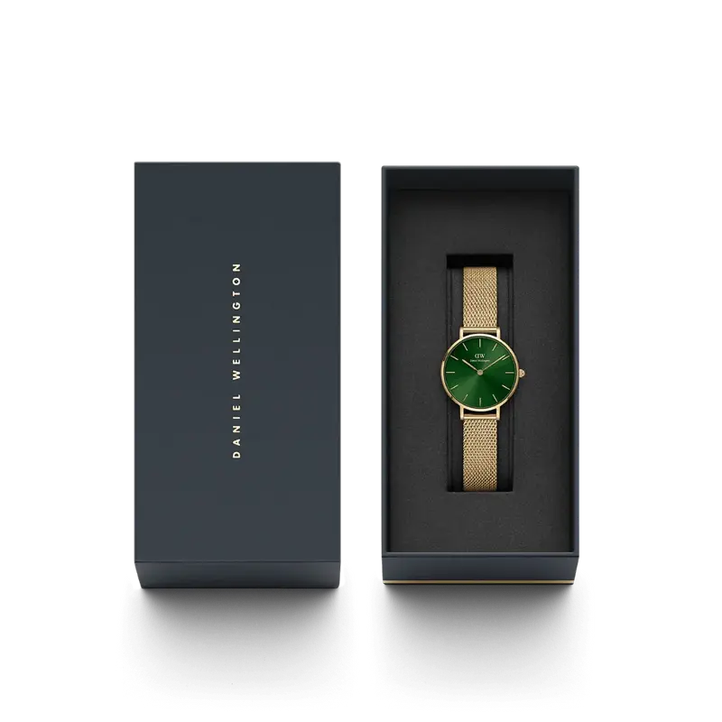 The Daniel Wellington Petite Emerald Green offers a minimalist, polished look.