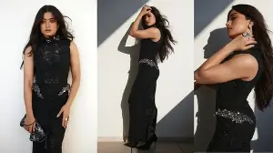 Rashmika Mandanna's black lace gown proves why this style never fails: Here's how you can recreate her look