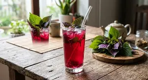 What are the potential disadvantages of drinking too much perilla leaf tea?