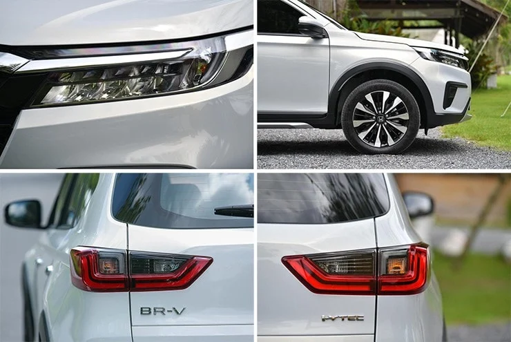 The Honda BR-V's body features strong, embossed lines.