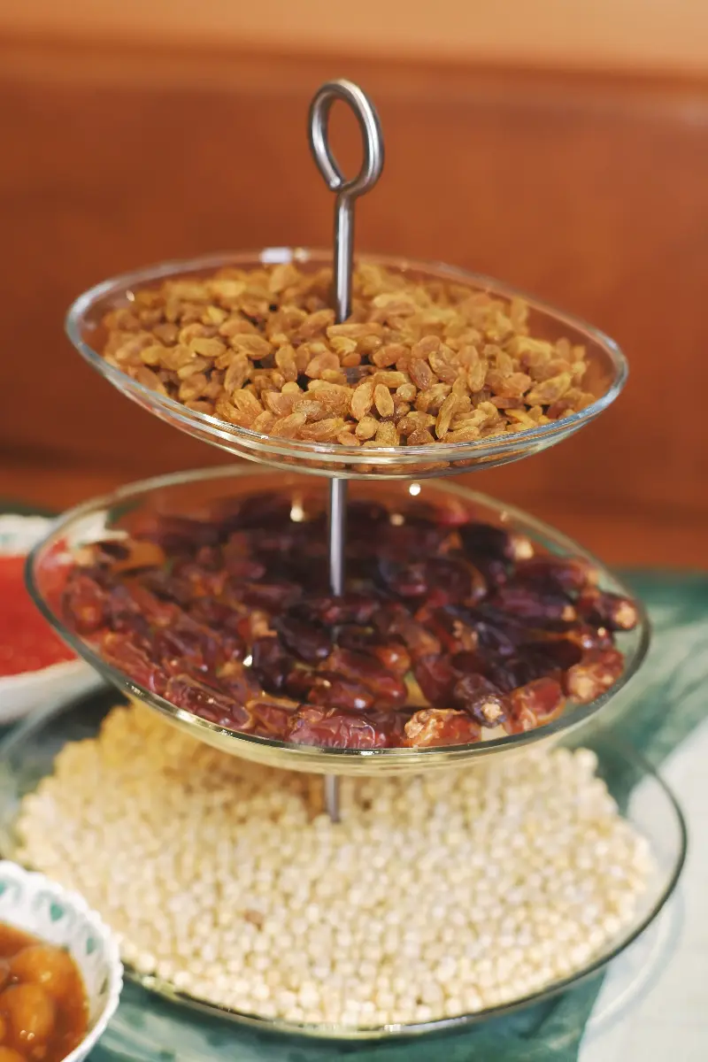 Raisins contain significant amounts of natural dietary fibre, potassium, and plant compounds like polyphenols.